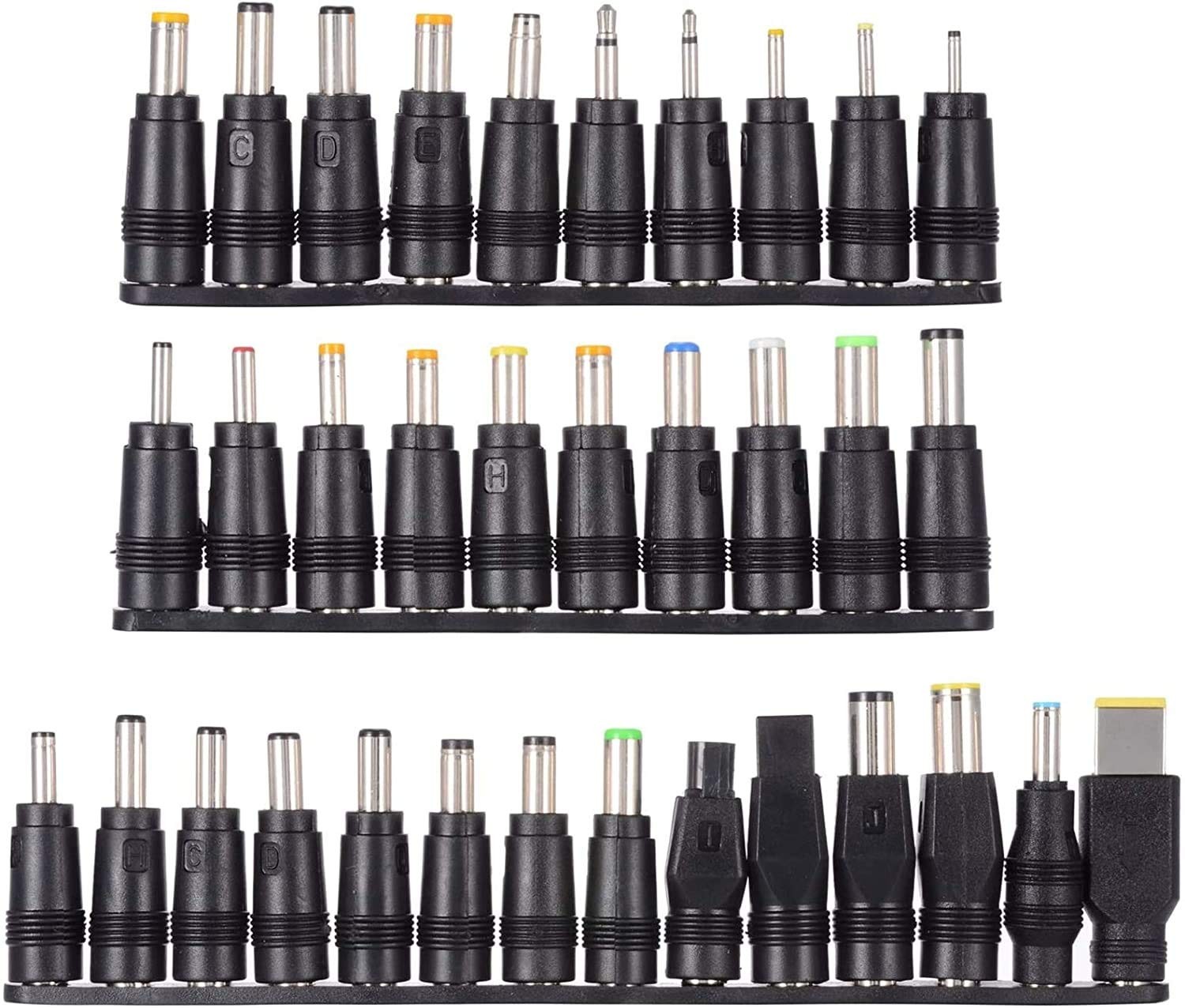 34 PCS Universal DC Barrel Connector Kit 5.5x2.1mm Laptop Charger Tips
