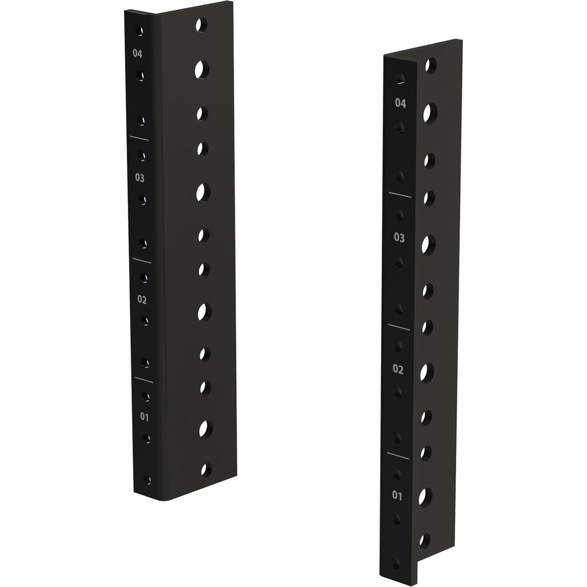 Gator Cases Rackworks Rack Rail Set for 12RU Rackmount Cases, Tapped 10-32