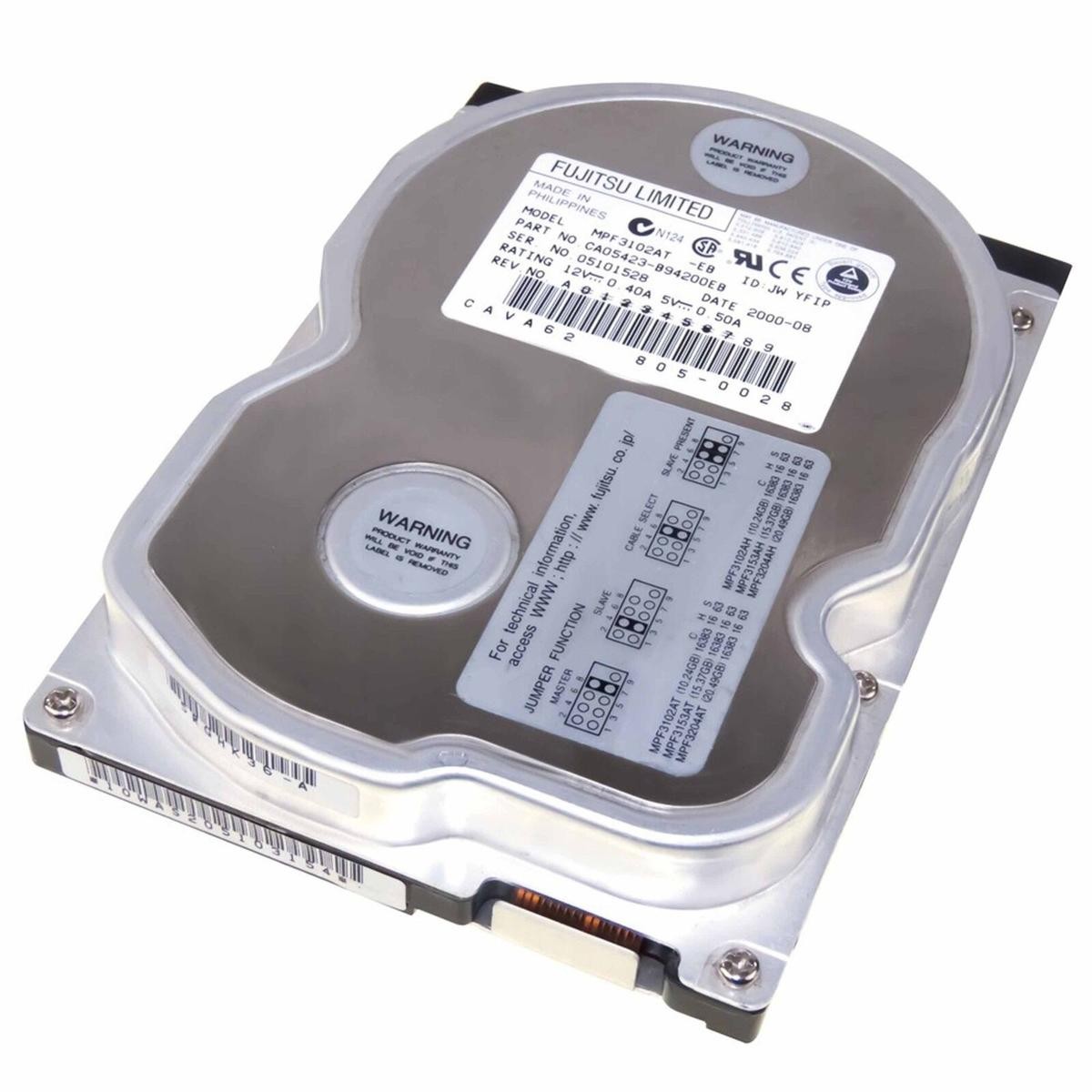 Fujitsu HDD Hard Disk MPF3102AT IDE PATA 3.5" 10.2GB EIDE Desktop Computer Drive