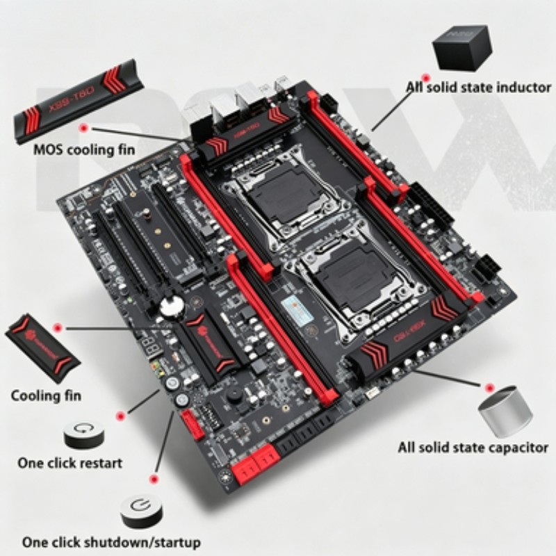 Brand New X99-T8D Dual-CH Mainboard LGA2011-3 DDR3*8 256G