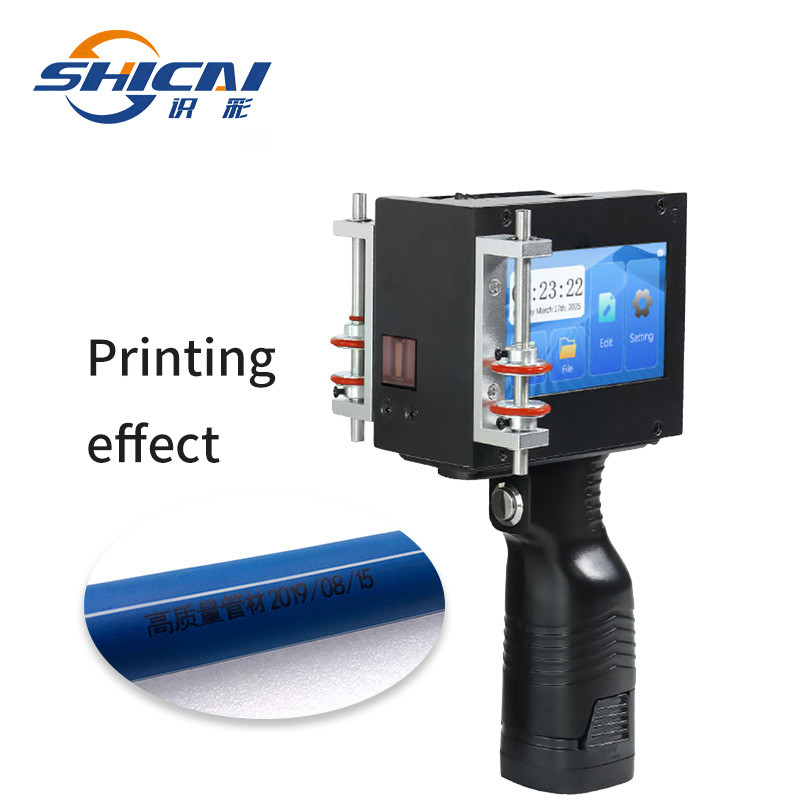 Handheld Inkjet Coder 12.7mm for HDPE Pipe Conduit Date Batch Mark