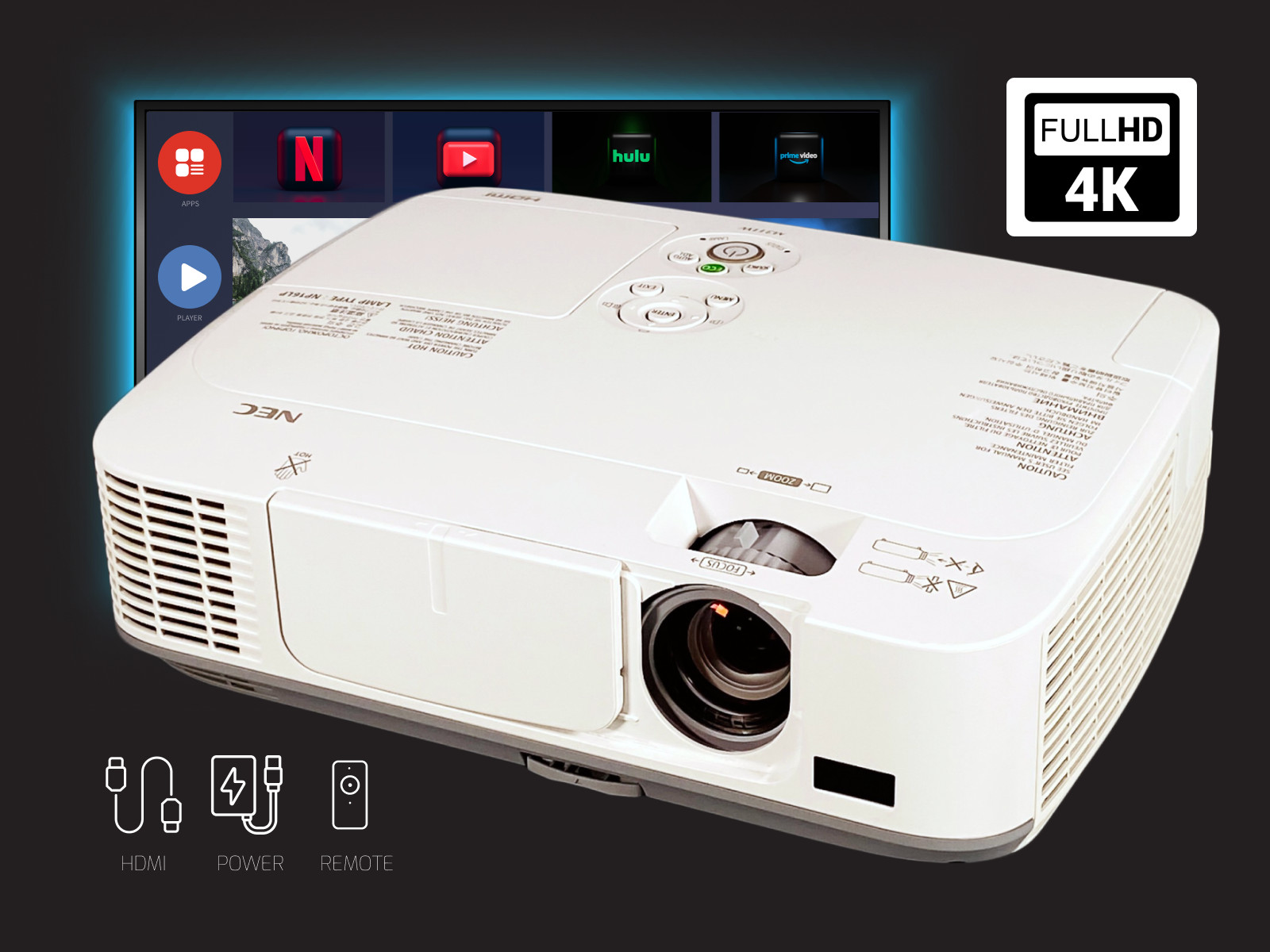Professional 3LCD Projector 3100 Lumens Full HD - Similar to ViewSonic PA503W