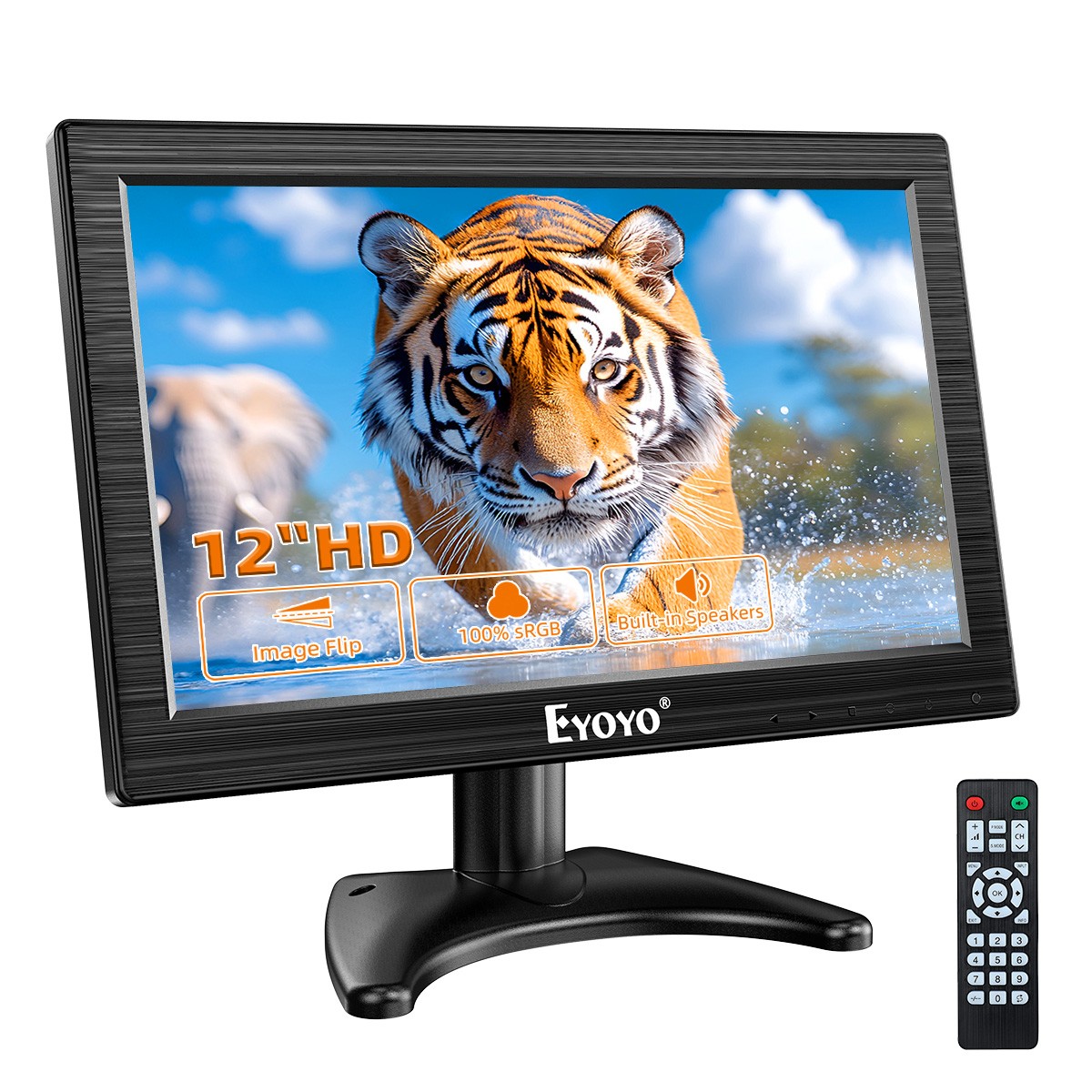 12" Inch 1366x768 TFT LCD Color Monitor BNC HDMI VGA AV DSLR PC CCTV DVD screen