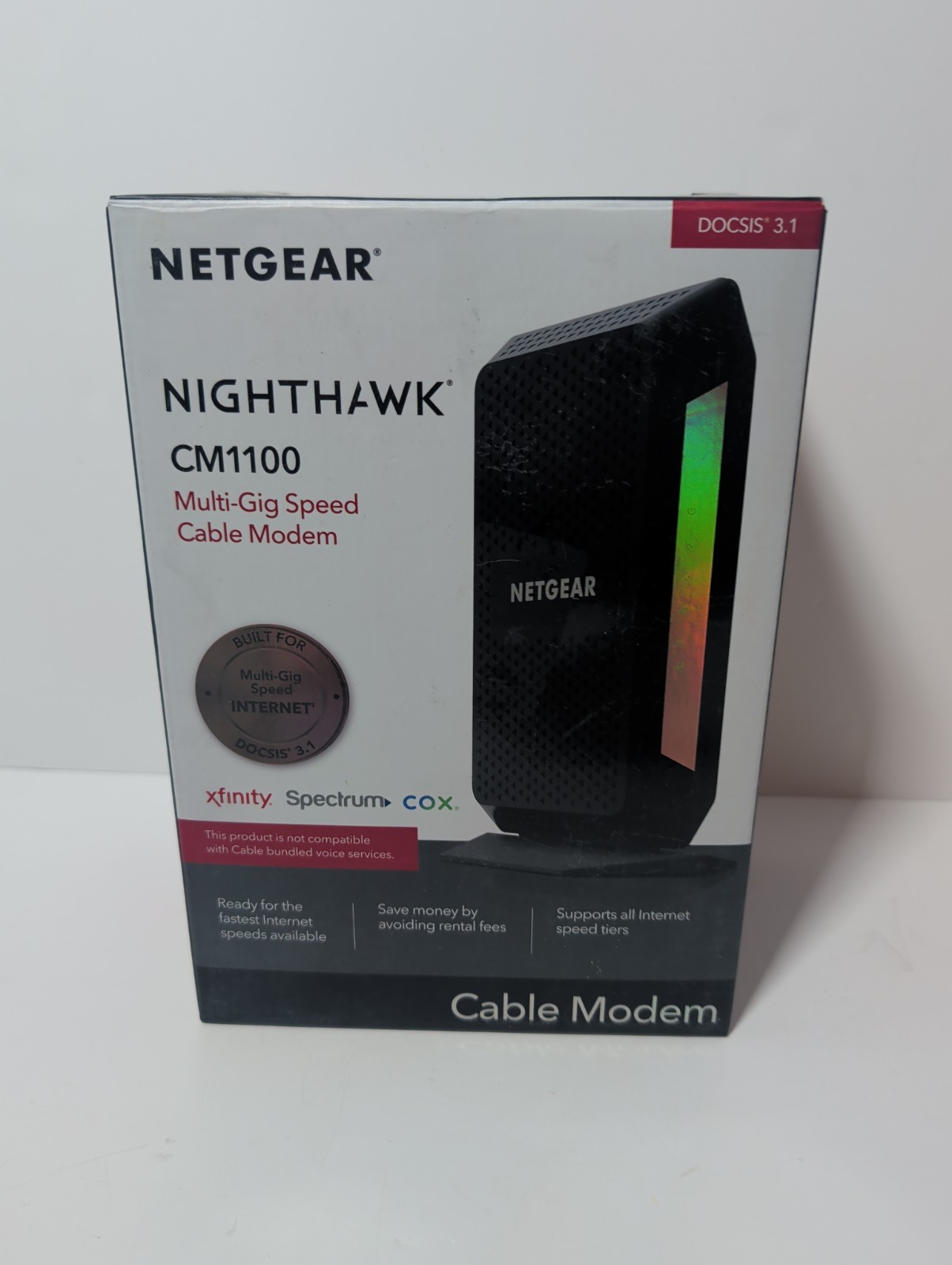NETGEAR Nighthawk Model CM1100 Multi-Gig Speed Cable Modem DOCSIS 3.1