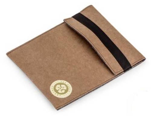 NWT The Earth Company Natural Paper iPad 10in Protective Felt Lined Sleeve 