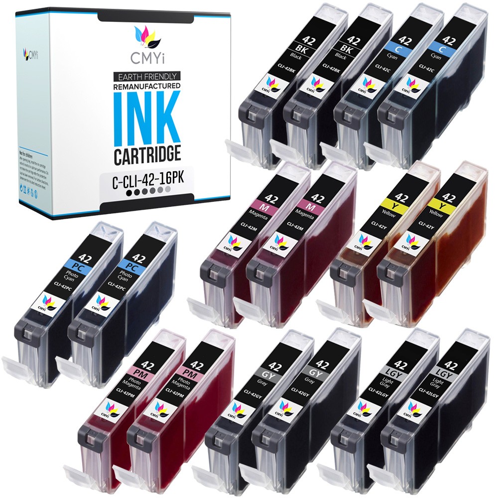 CMYi 16-Pack Compatible CLI-42 Multipack Ink for Canon PIXMA PRO-100 PRO-100S