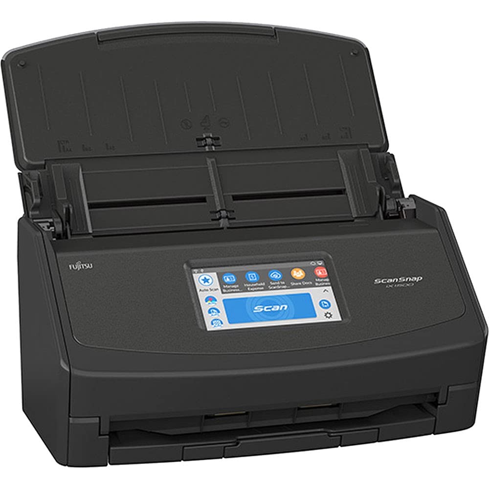 Fujitsu ScanSnap iX1500 Color Duplex Scanner Touch Screen for Mac or PC, Black