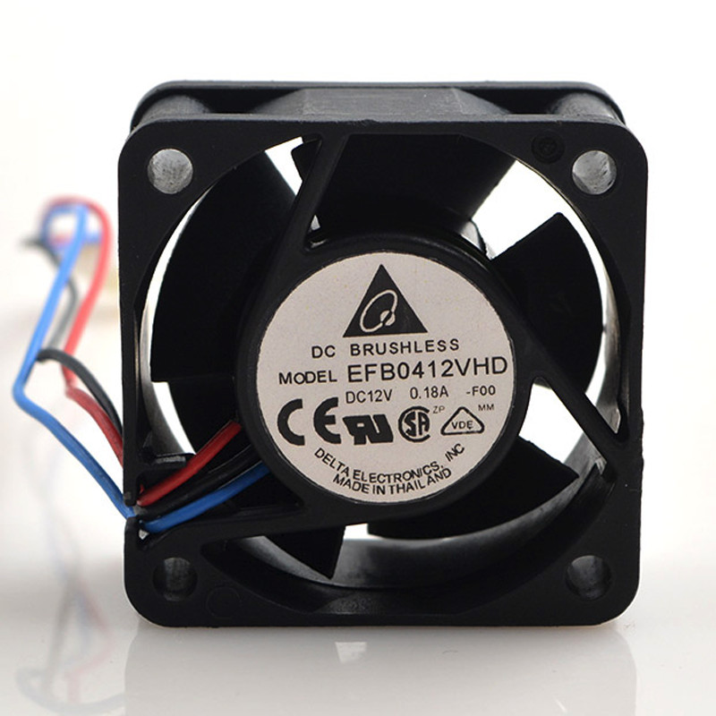 Delta EFB0412VHD BRUSHLESS Cooling Fan DC 12V 0.18A 3pin Cooler Fan 40x40x20mm