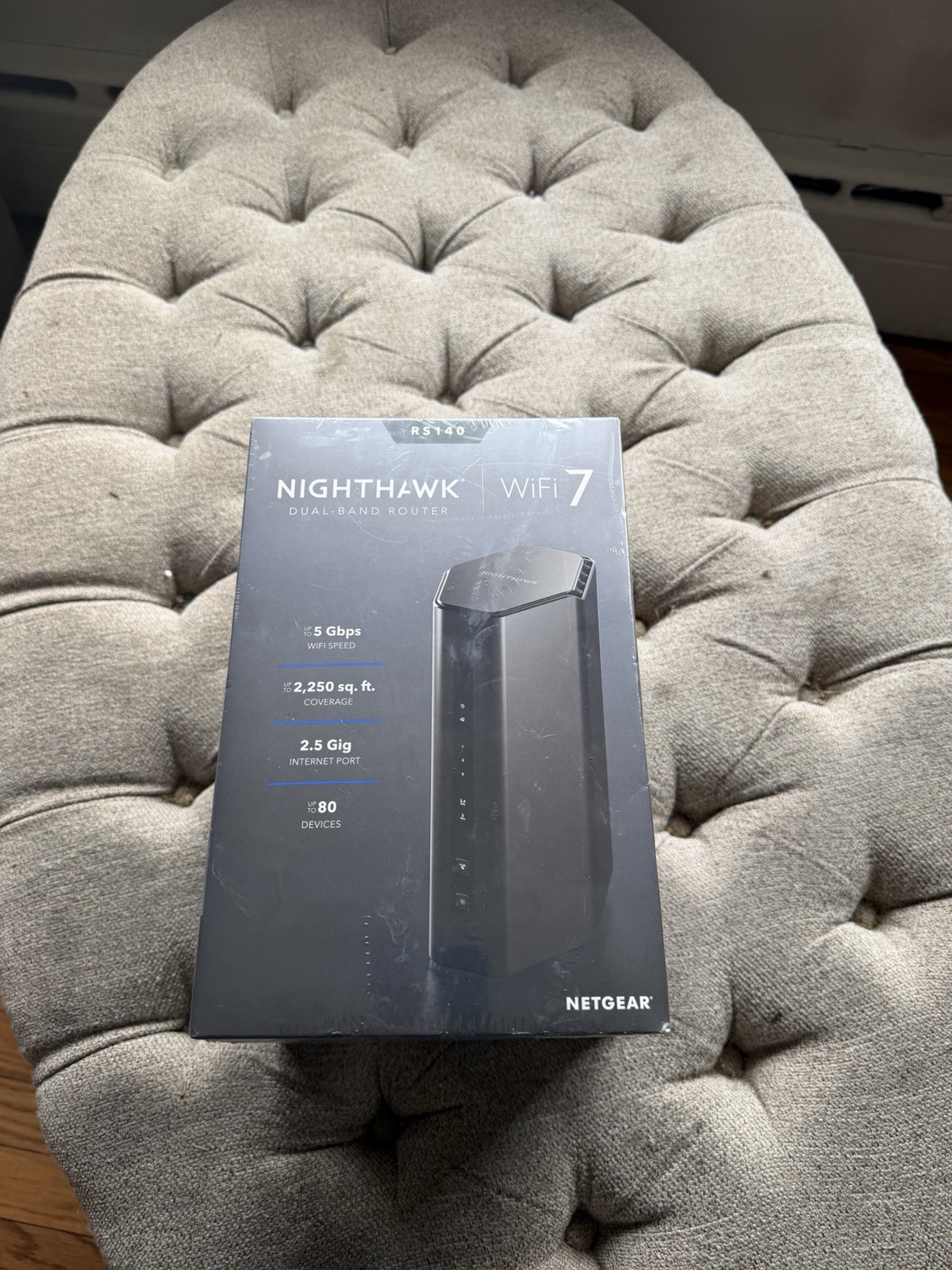 NETGEAR Nighthawk RS140 WiFi 7 Dual-Band Router 5 Gbps, 3-Port LAN