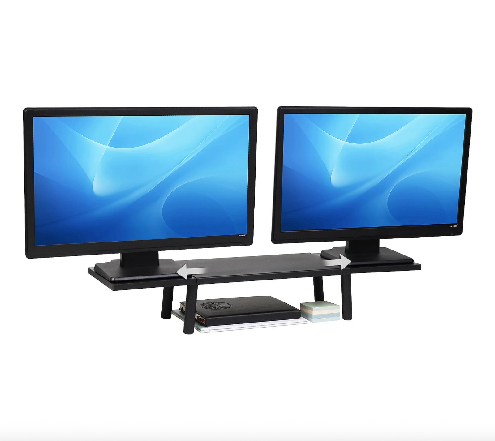 Mind Reader Extendable Monitor Stand, Adjustabl e Desktop Riser -black