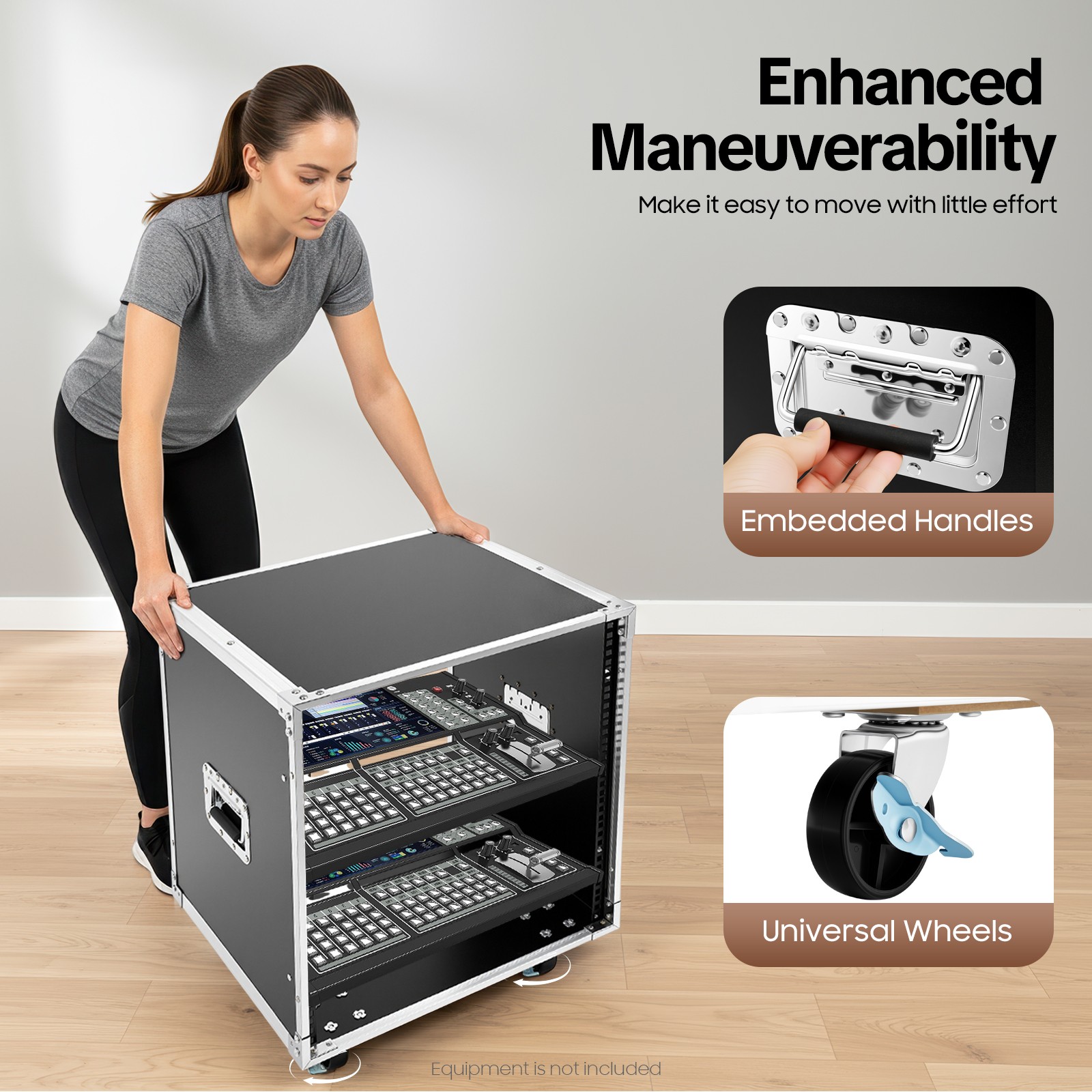 12U Mobile Server Network Equipment Data Cabinet Rack Enclosure Rack Open Frame