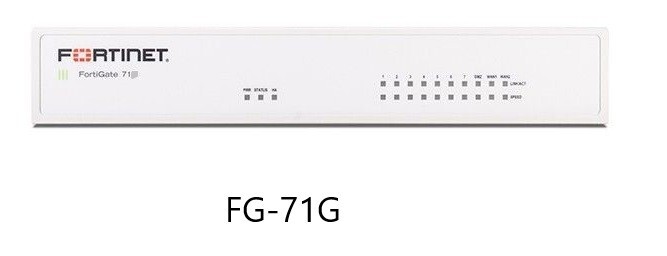 Fortinet Firewall FortiGate-71G 10 x GE RJ45 7 x Internal ports 2 x WAN 1 x DMZ