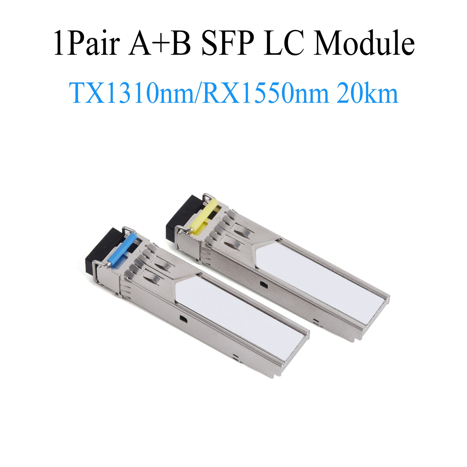 1Pair Gigabit Fiber SFP Module 1000M LC 1.25G 1310nm/1550nm Single Mode A+B