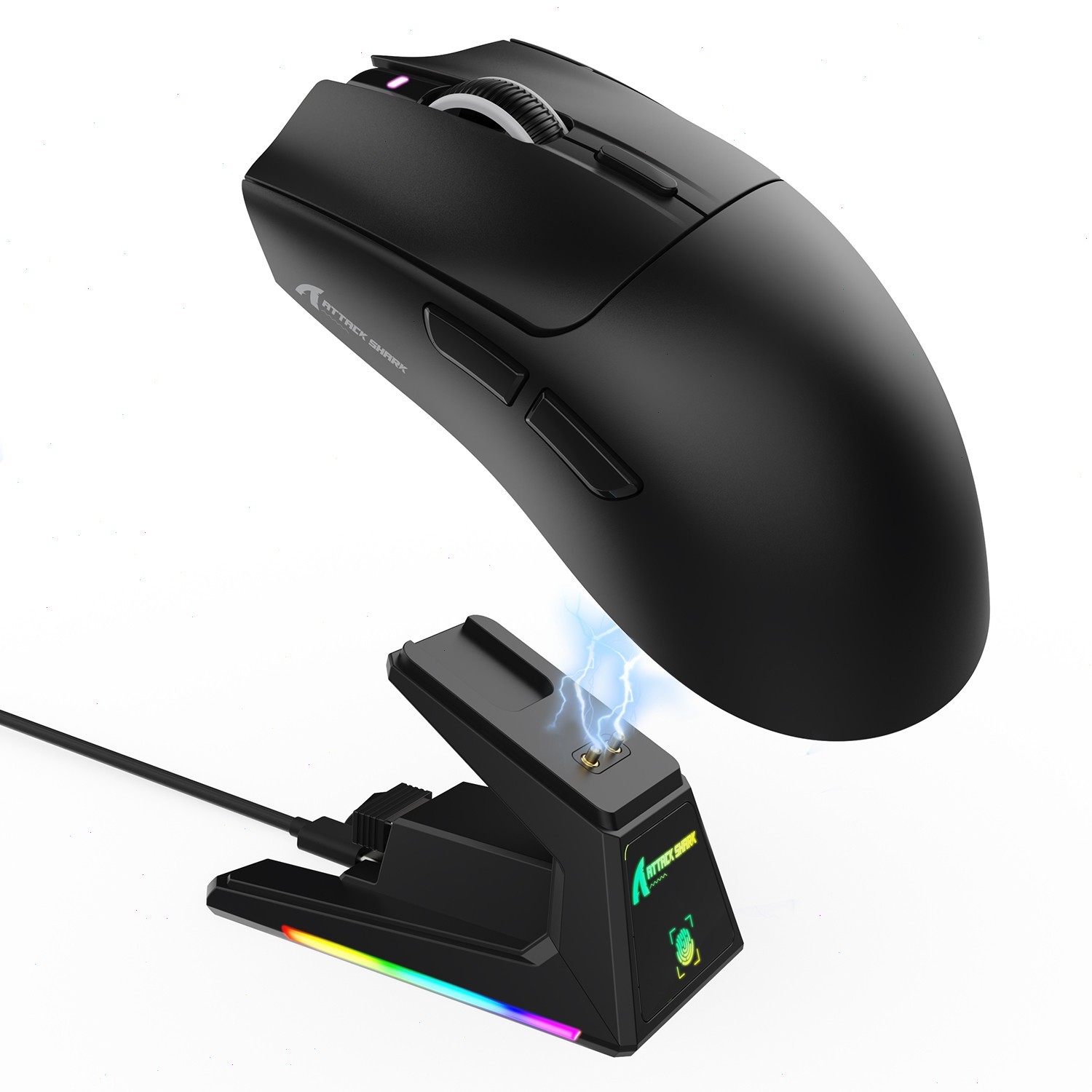 ATTACK SHARK X1 Wireless Gaming Mouse RGB Touchpad Charging Dock Superlight game