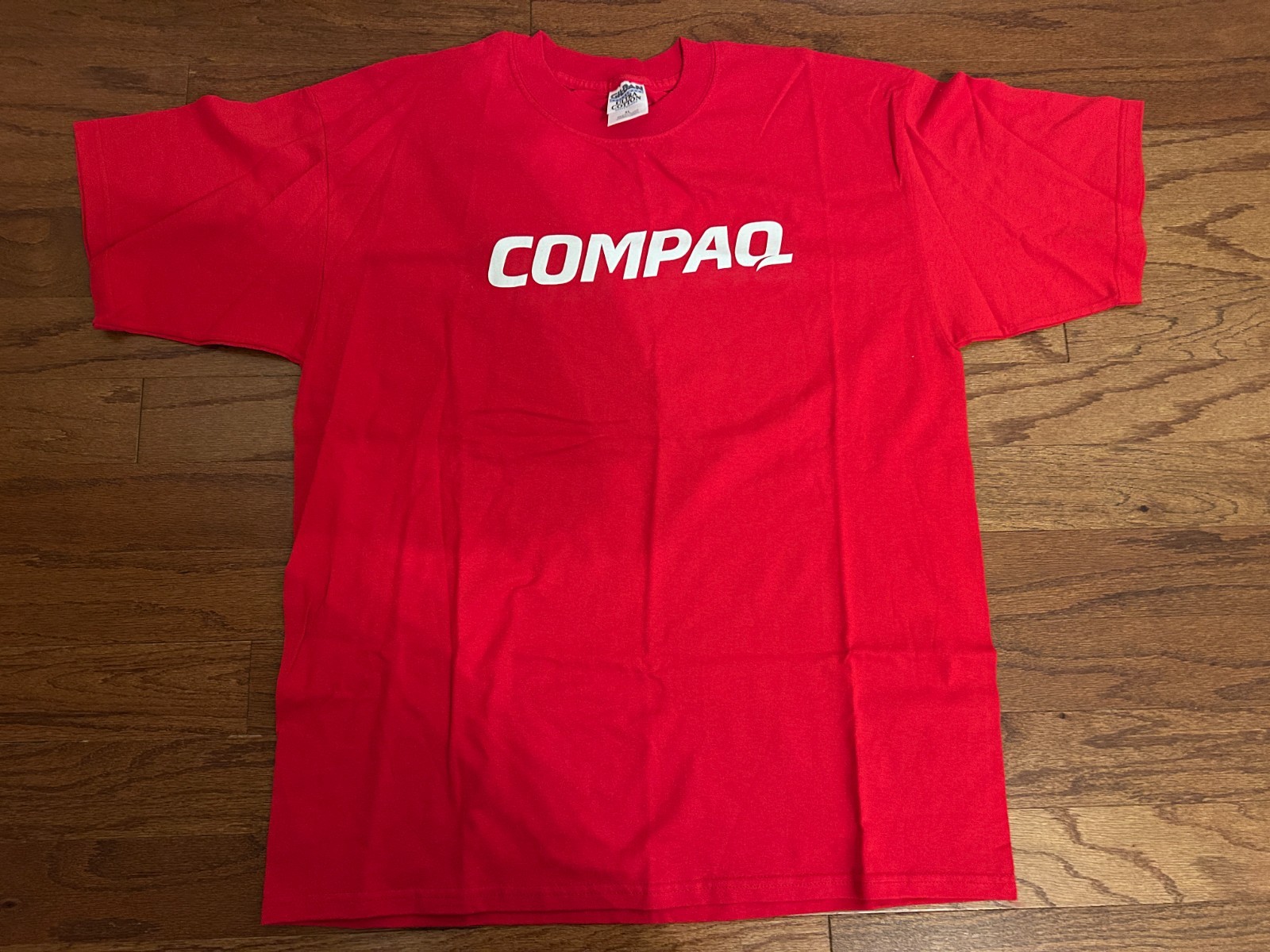 1990s Vintage "COMPAQ" (Red) Computer Promotional (XL) T-Shirt, RARE
