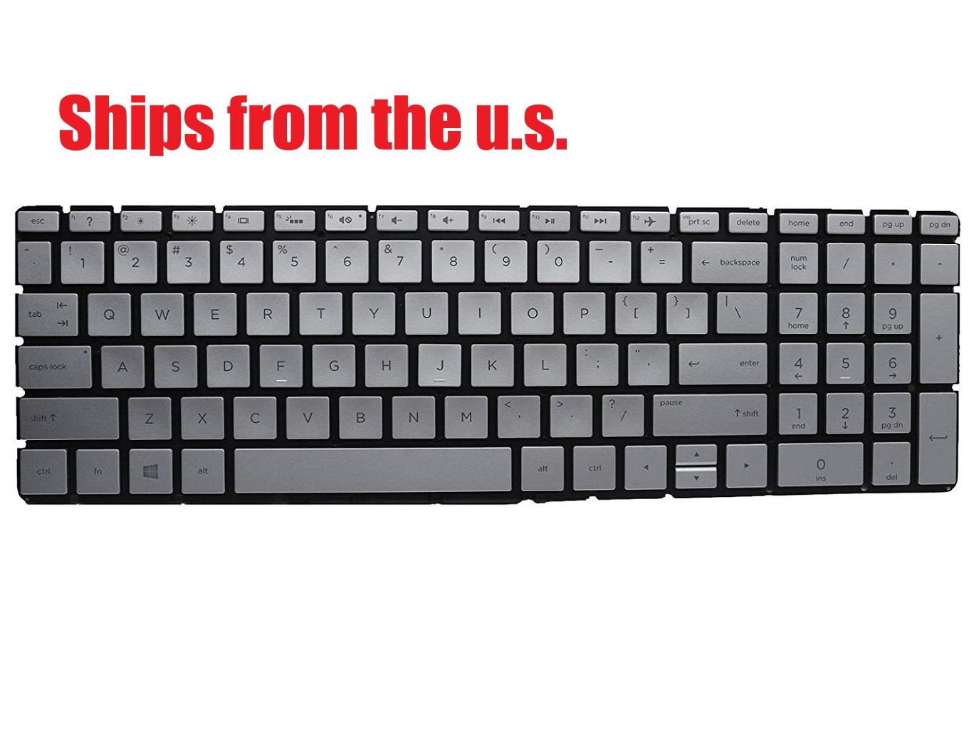For HP Pavilion 15-cc0000 15-cc1000 US Silver Keyboard Original Backlit