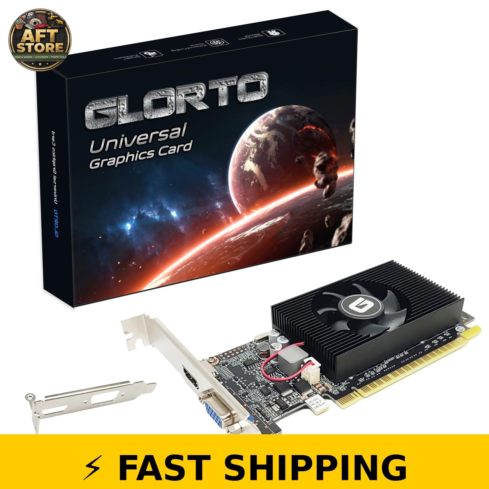 Glorto GeForce GT 610 2G DDR3 Graphics Card, HDMI/VGA, Low Profile