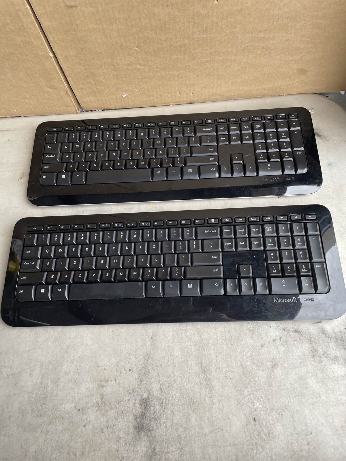 Lot Of 2 Microsoft Keyboard Model 1455Wireless 850 Desktop - Keyboard Only