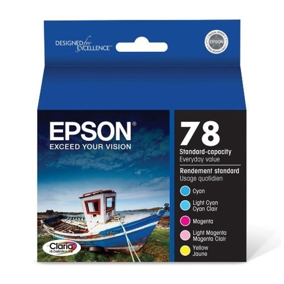 Epson 78 Color Ink Cartridges 5 Pack T078920-S (FREESHIP)