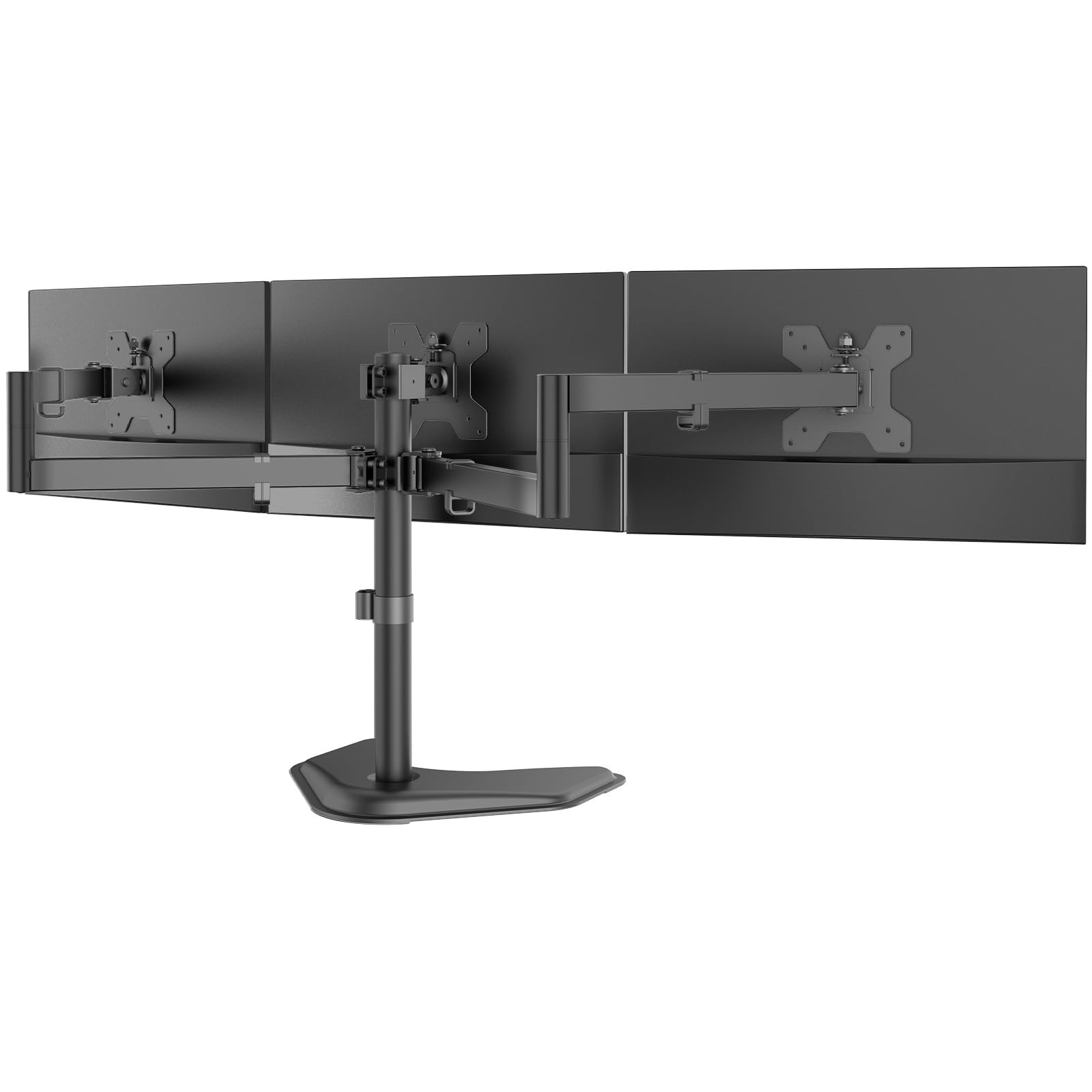 Triple Monitor Stand Free Standing for 13-27" Screens, Holds Up to 22lbs