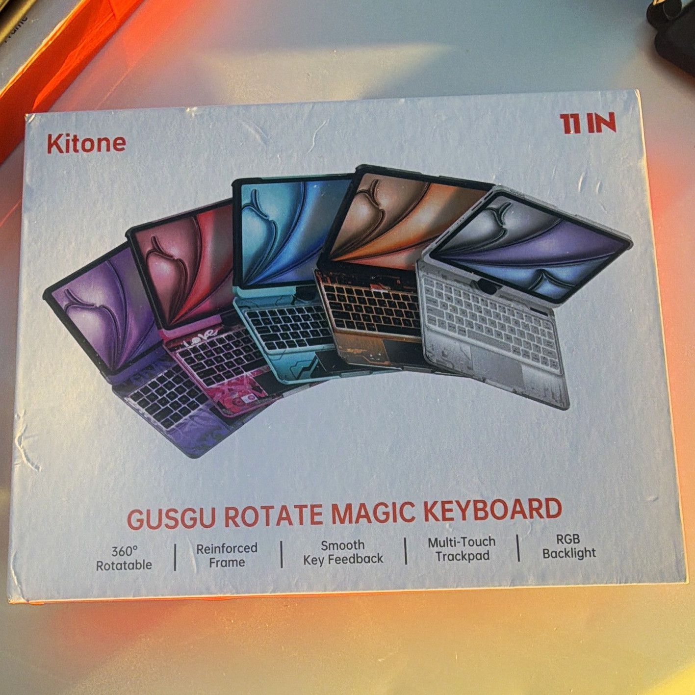 Kitone GUSGU Rotate Magic Keyboard Dock w/ Touchpad, Backlit, QWERTY