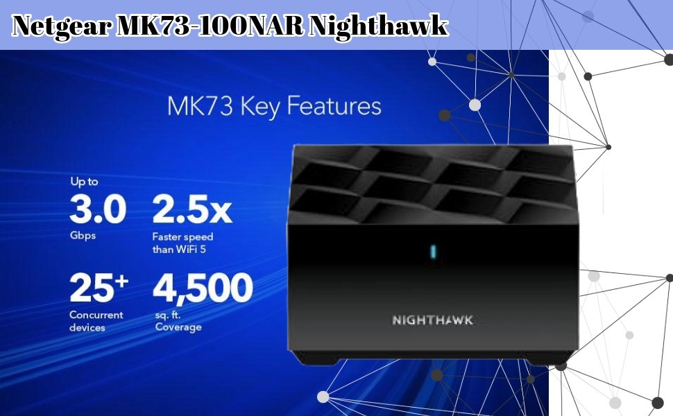 Netgear Nighthawk MK73-100NAR Mesh WiFi System Open Box Router
