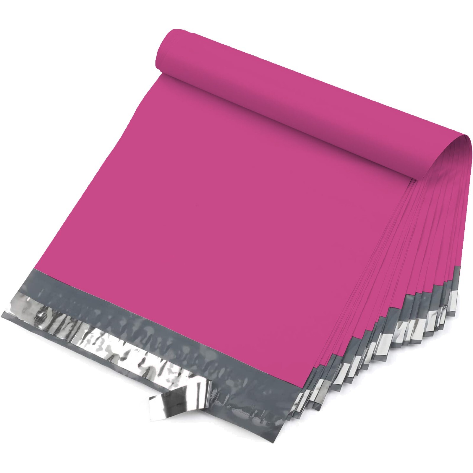 12X15.5 M5-1000pcs POLY MAILERS SHIPPING ENVELOPES PLASTIC BAGS-Hot Pink