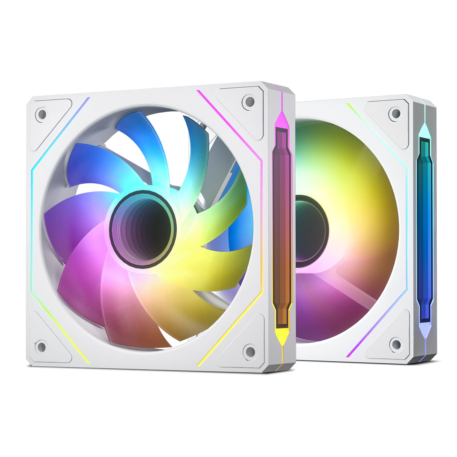 DARKROCK R120 2 Pack 120mm Reverse Installed Infinite Mirror Design PC Fan