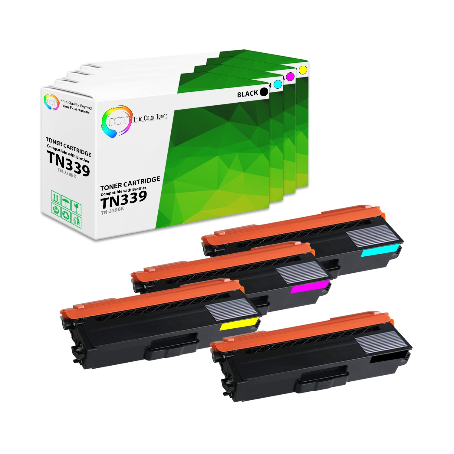 TCT 4PK TN339 Super Yield Compatible Toner Set For Brother HL L9200cdw MFC 9550