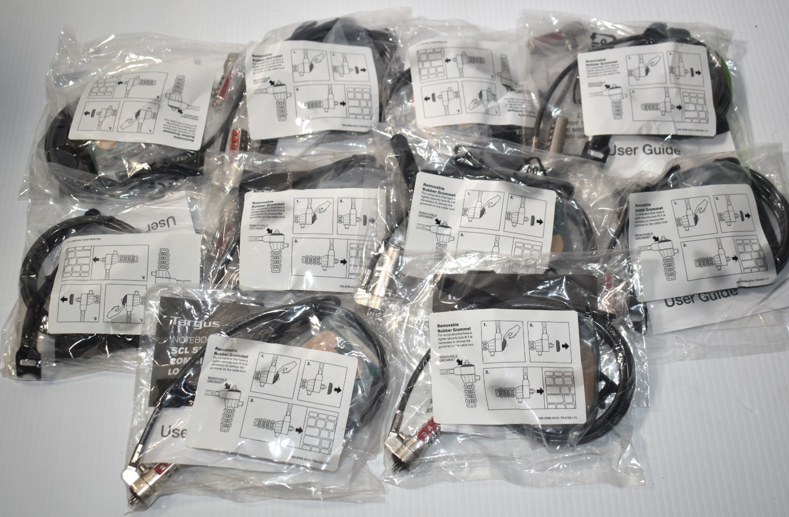 Lot of 10 NEW Targus Defcon Compact Serialized Combo Cable Locks BRAND NEW