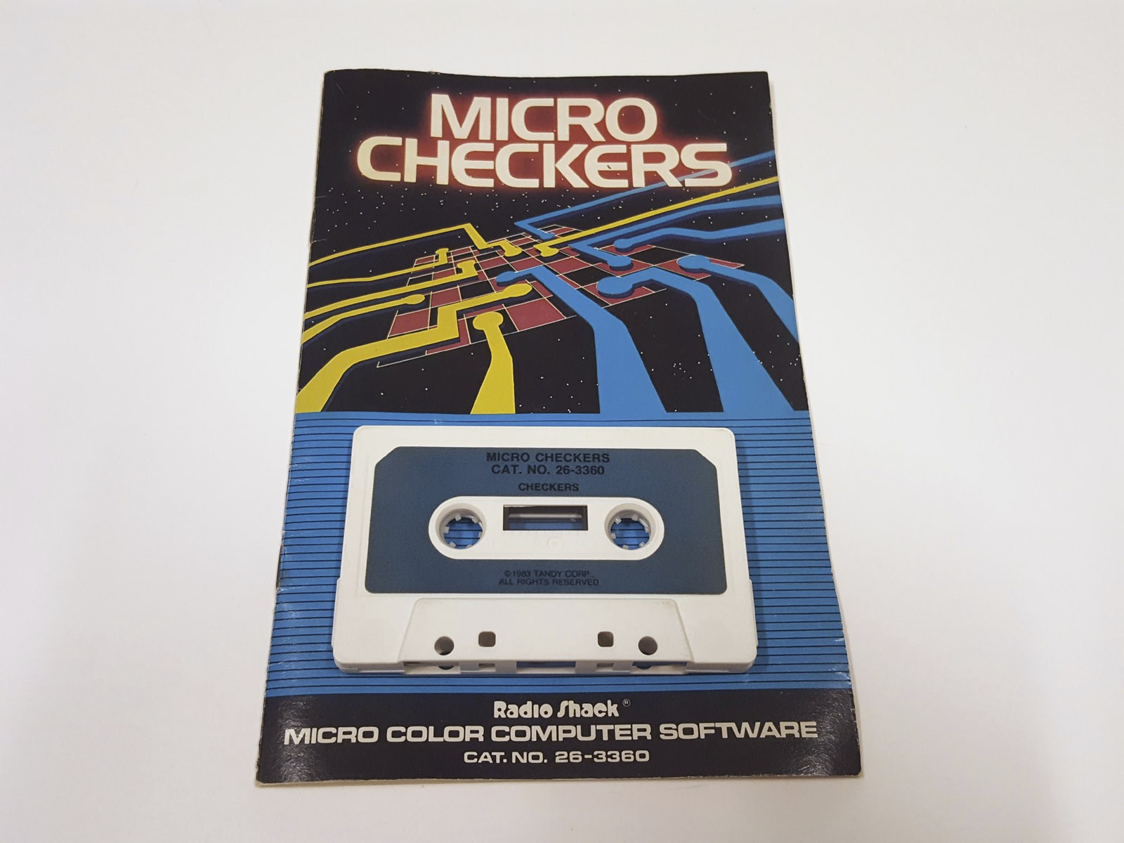 Radio Shack Micro Checkers Computer Game Cassette 26-3360 Tandy Color TRS-80