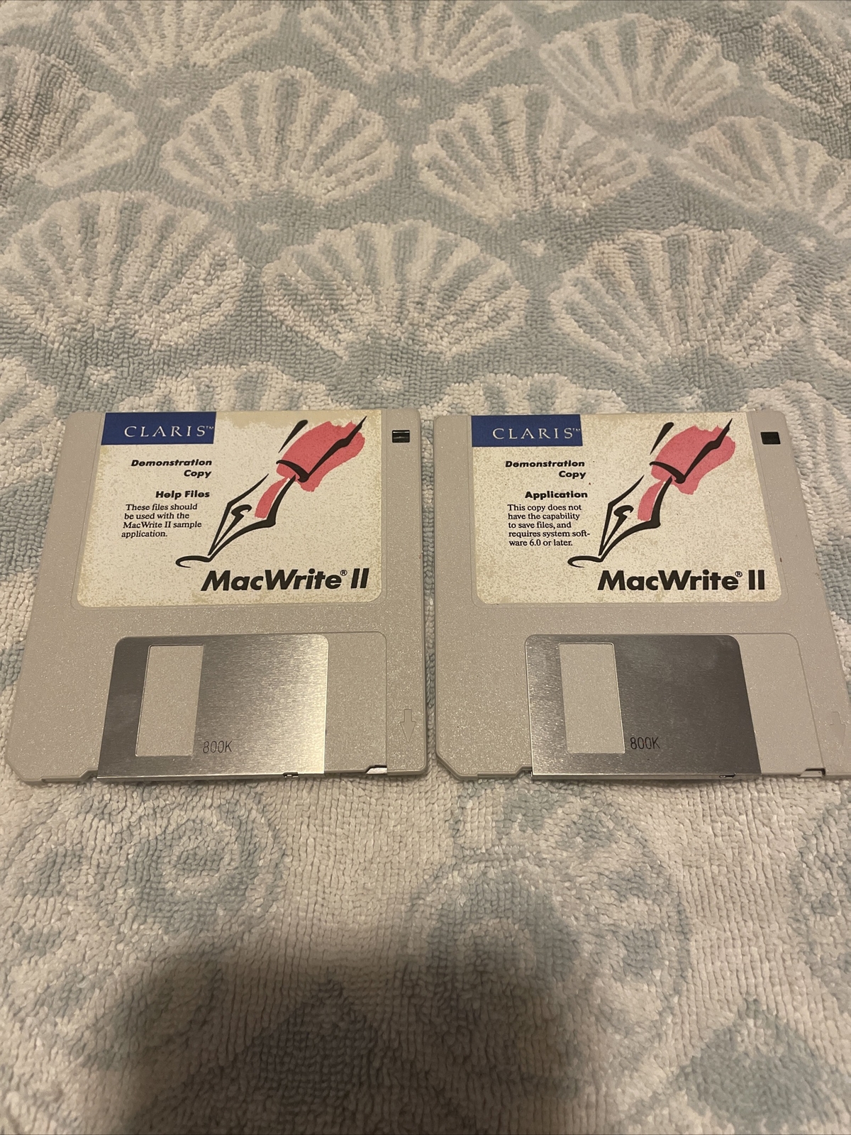 Vintage Claris MacWrite II 3.5 “ Demo Floppy Disk Software For Macintosh 1989