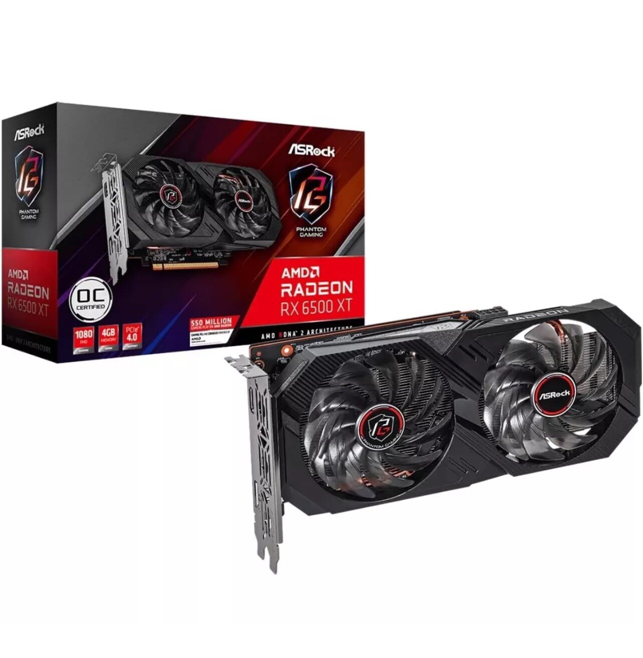 ASRock AMD Radeon RX 6500XT 4GB GDDR6 Graphics Card (RX6500XT PGD 4GO)