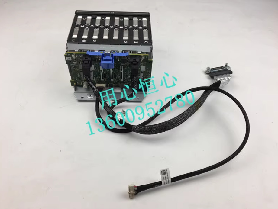New Dell R730 8x 2.5" HDD Drive Backplane + w/cage + cables TGNMY 0TGNMY