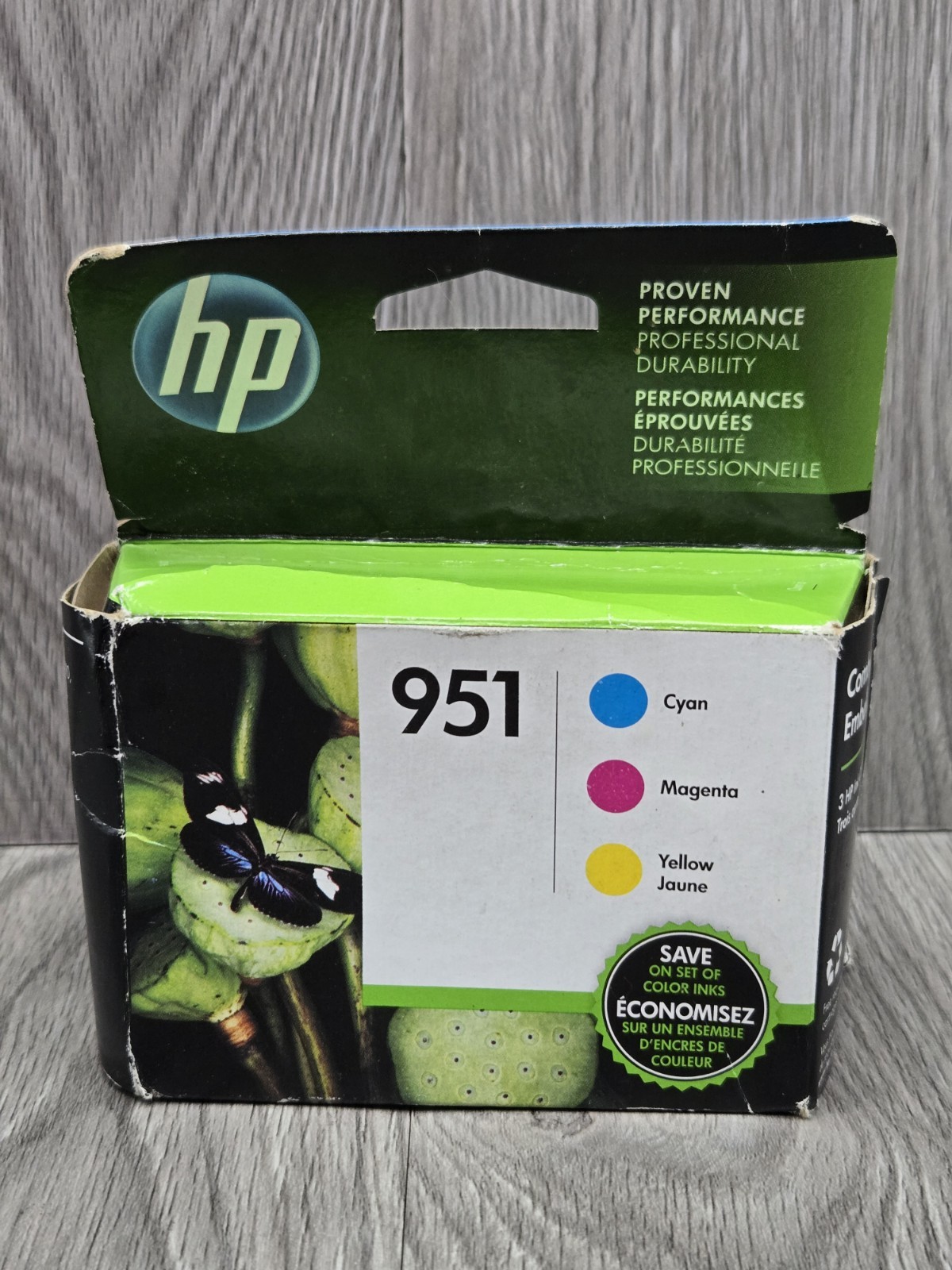 NISB HP 951 - 3PK COLORED INK  07/2017 Exp SEALED BOX