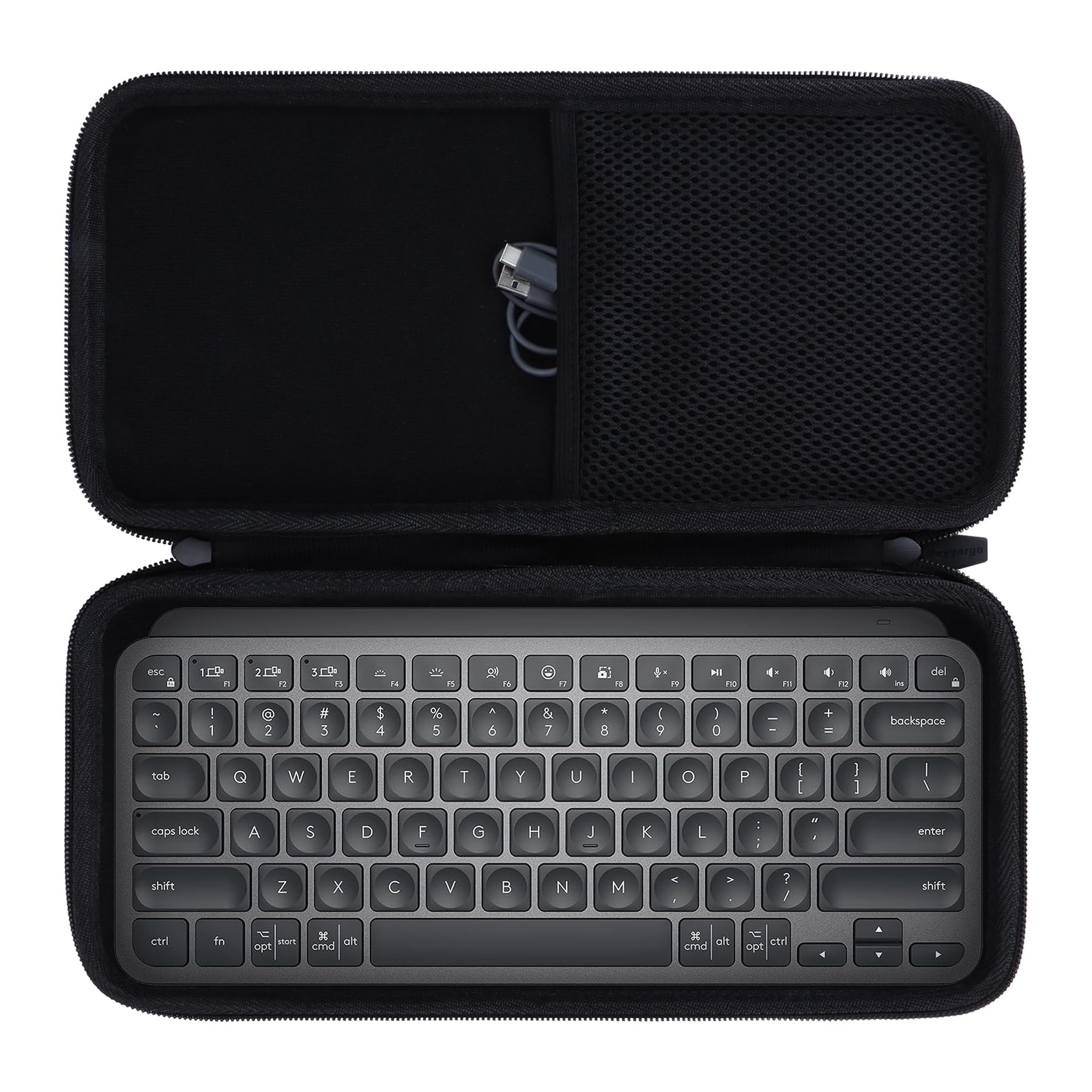Peyyargo Case Compatible with Storage for MX Keys Mini, Graphite