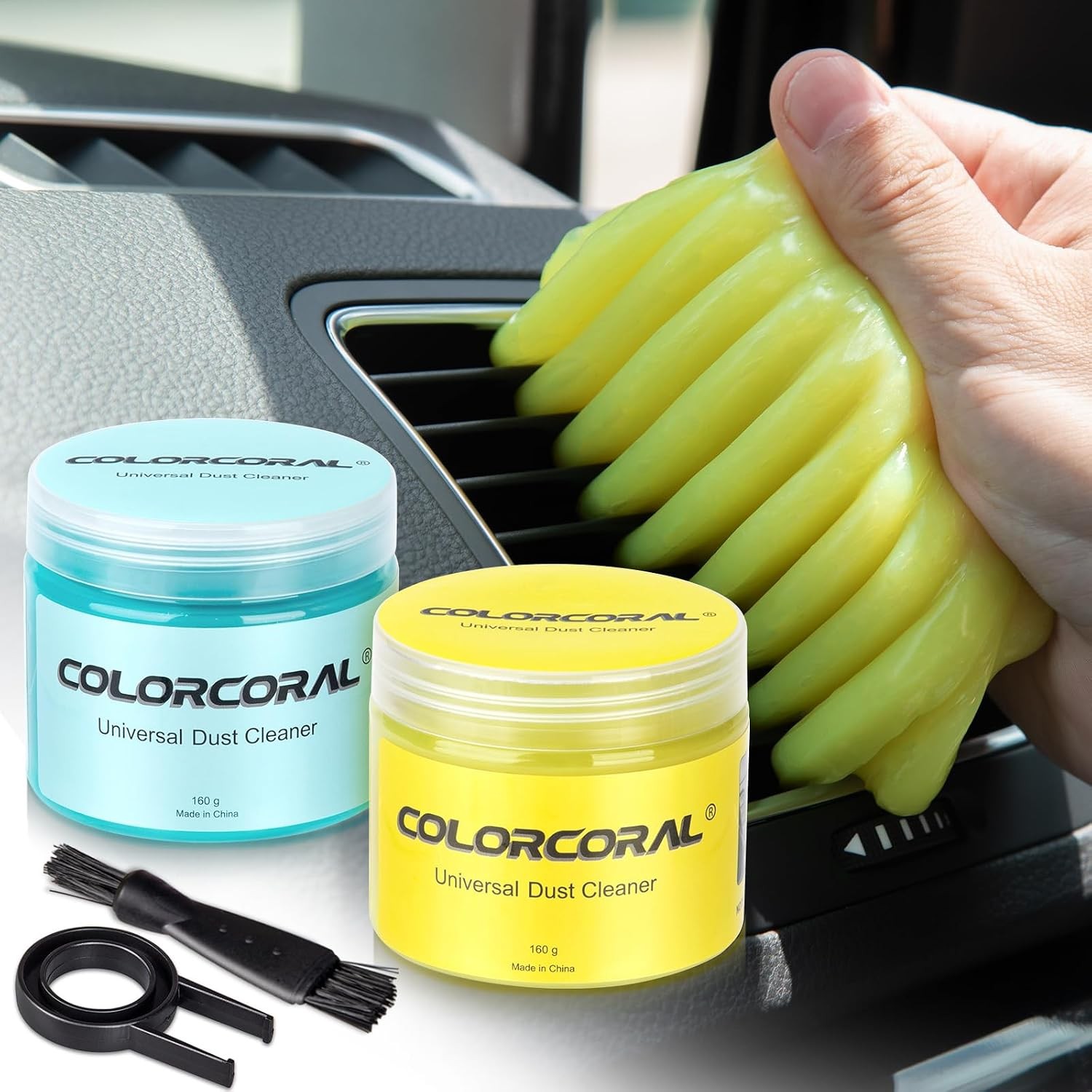 ColorCoral Keyboard Cleaning Gel Dust Cleaner Slime Car Clean Putty 2Pack