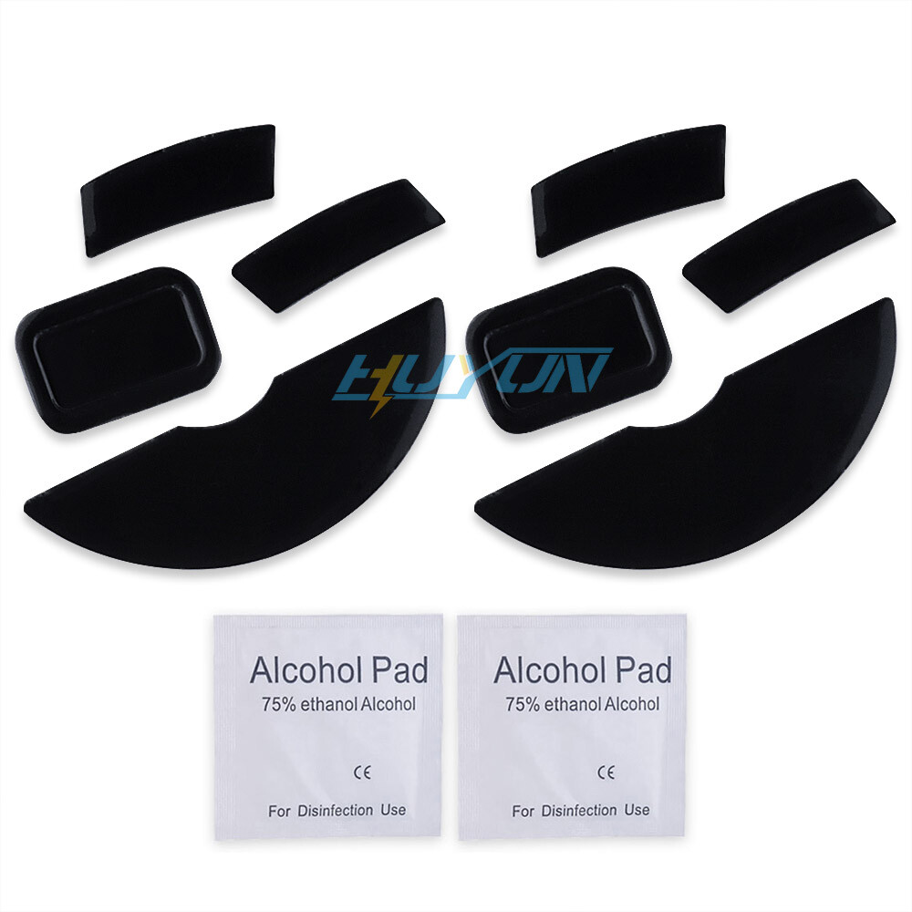 2 Sets Black Rounded Curved Edges Mouse Feet Skates for Razer Mamba wireless