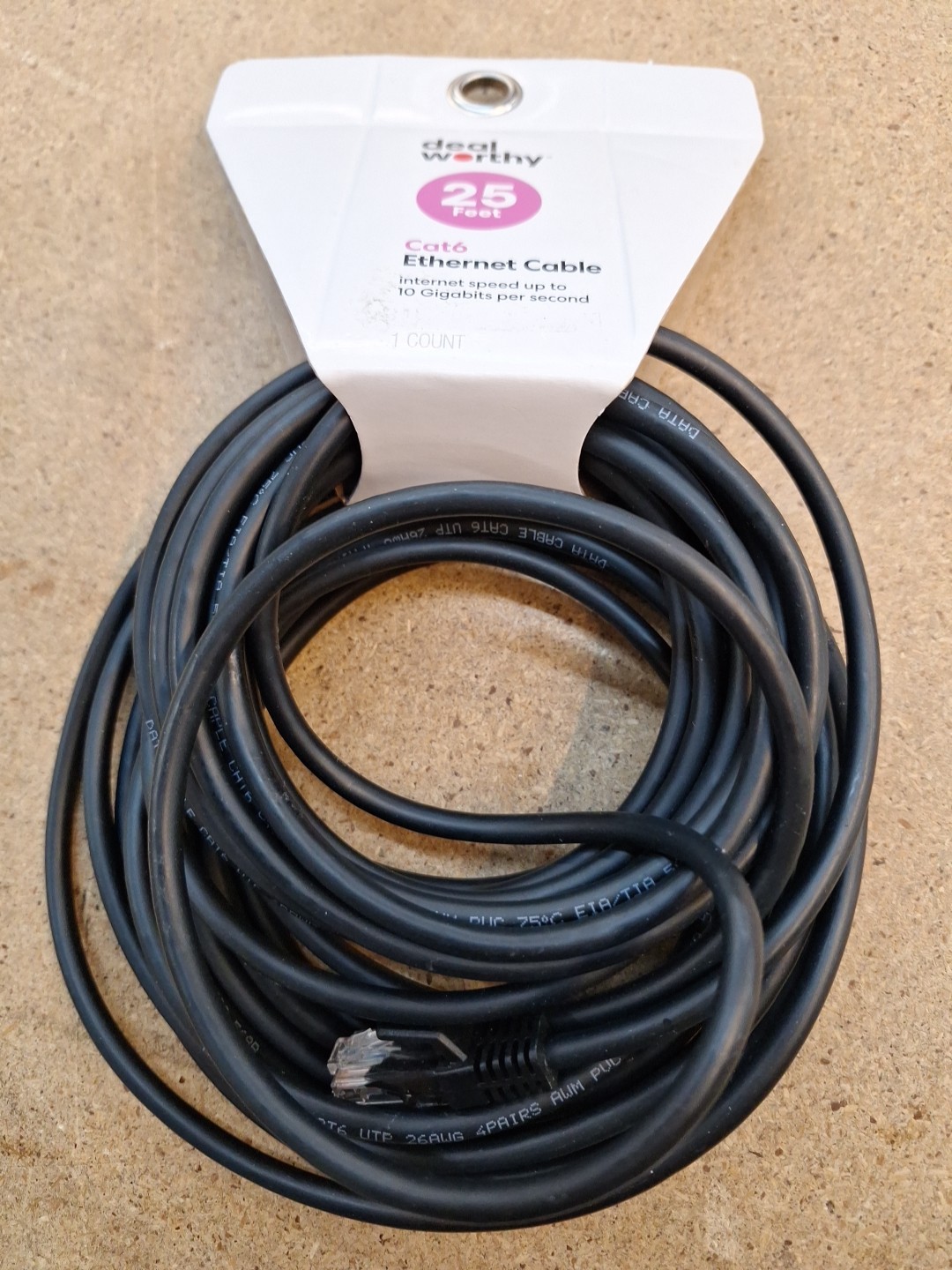 Cat6 Ethernet Cable 25ft Deal Worthy 10Gbps High Speed LAN Internet Network Cord