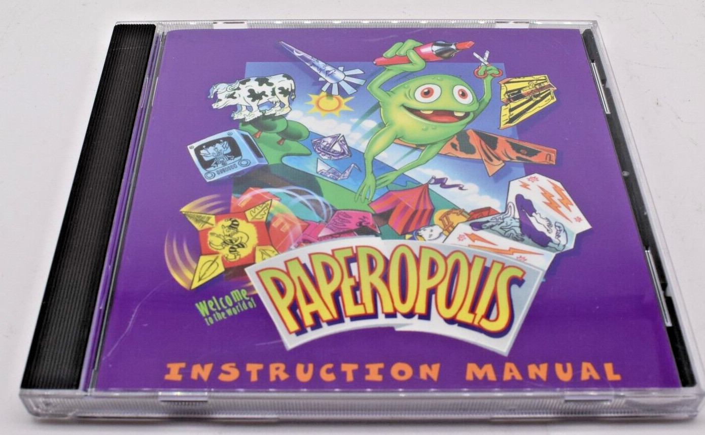 VINTAGE Virgin Sound Paperopolis PC CD-Rom Game 1995 Windows Paper Folding