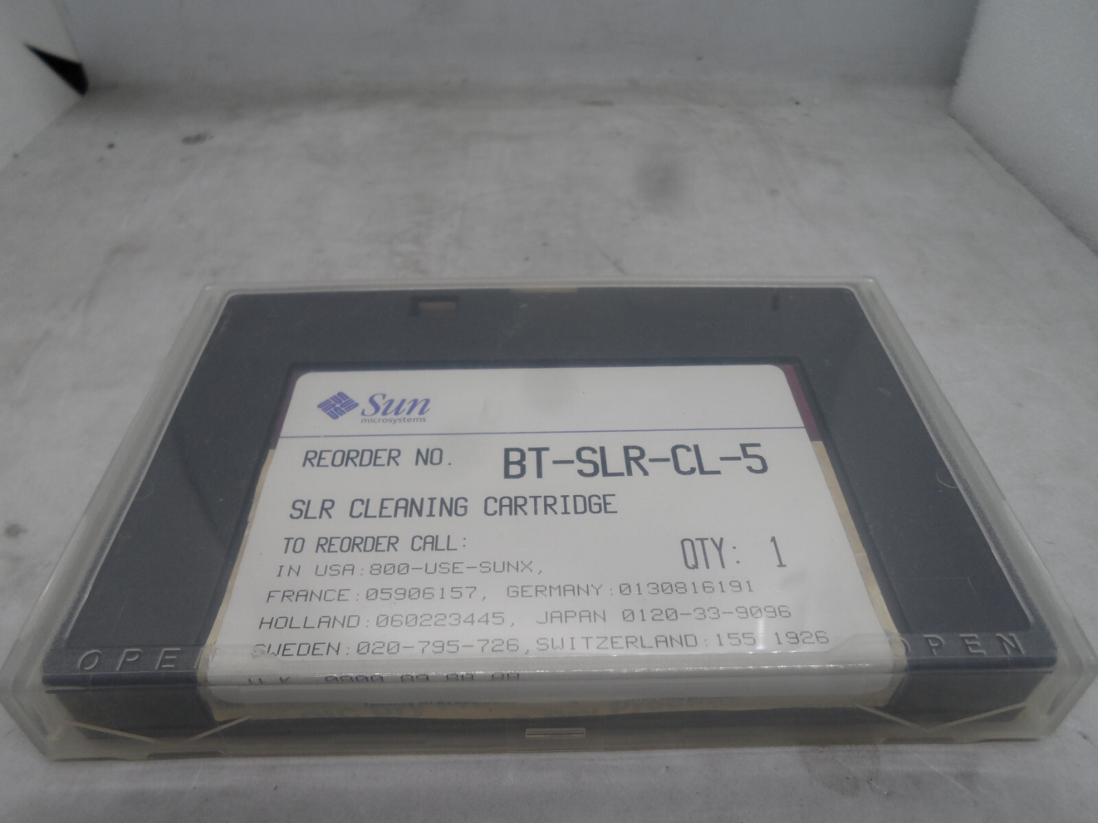 Tandberg SUN MLR SLR Cleaning Cartridge DPCC-6000 BT-SLR-CL-5  SLR2/3/4/5 MLR1/3