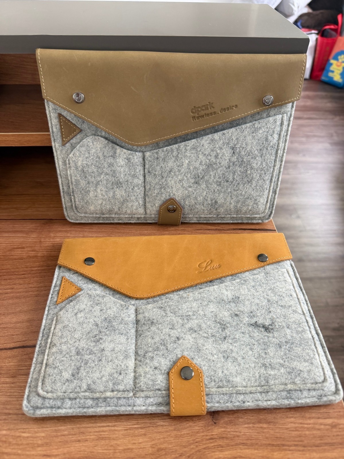 Handmade Crazy Horse Leather iPad Mini Pouch Tablet Organizer Sleeve 2 Colors