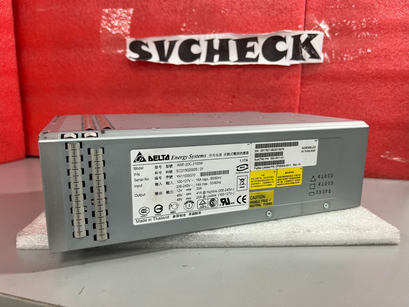 SUN 300-2011-01 DELTA AWF-2DC-2100W POWER SUPPLY ECD15020005/01