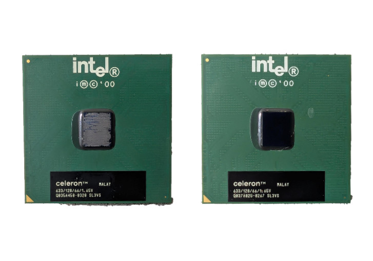 Intel Celeron 633MHz Processor Bundle (Qty 2) SL3VS 128KB 66MHz Socket 370 CPU