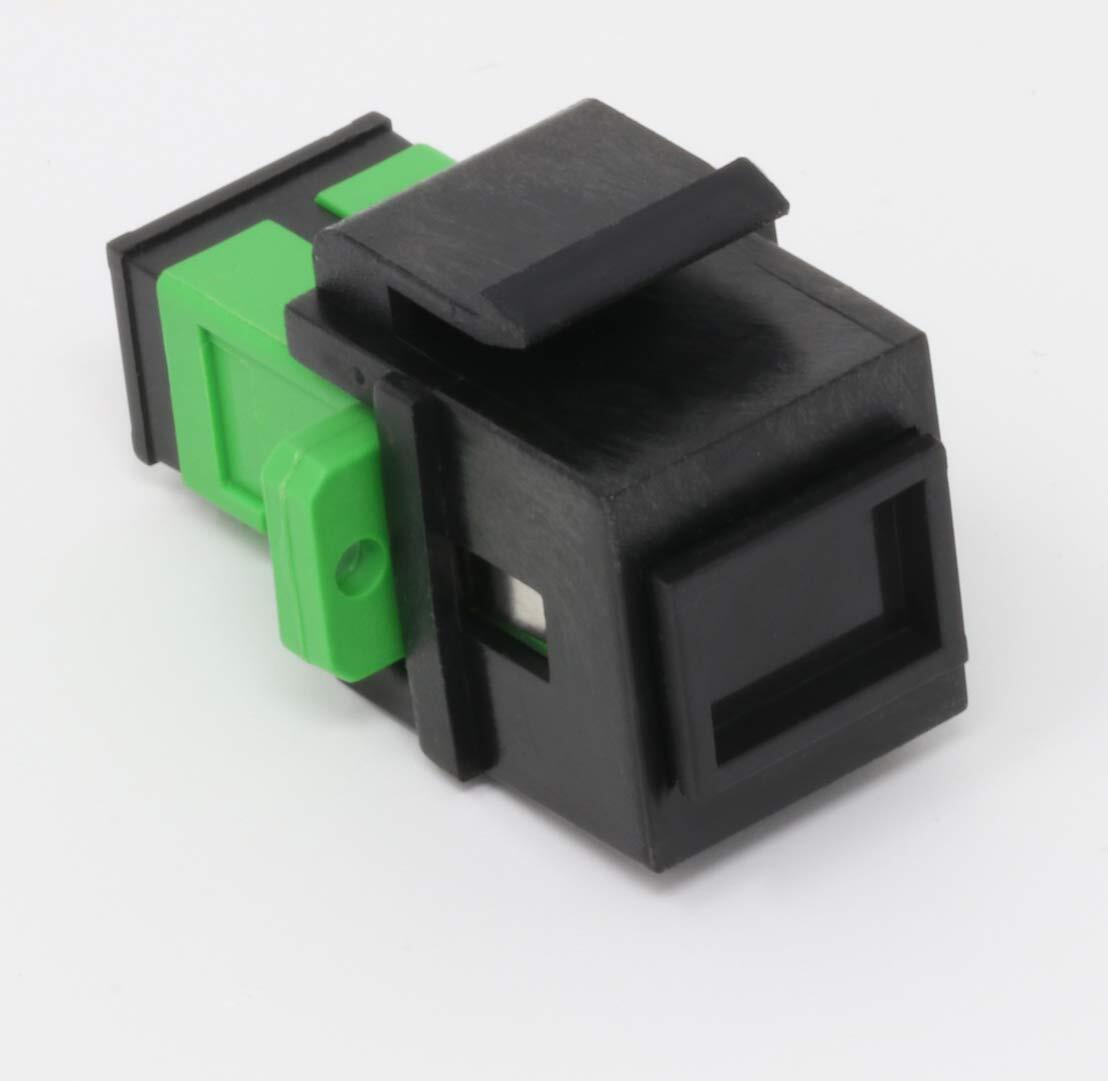Fiber Optic Keystone Coupler Jack SC Simplex Singlemode APC Black Adapter