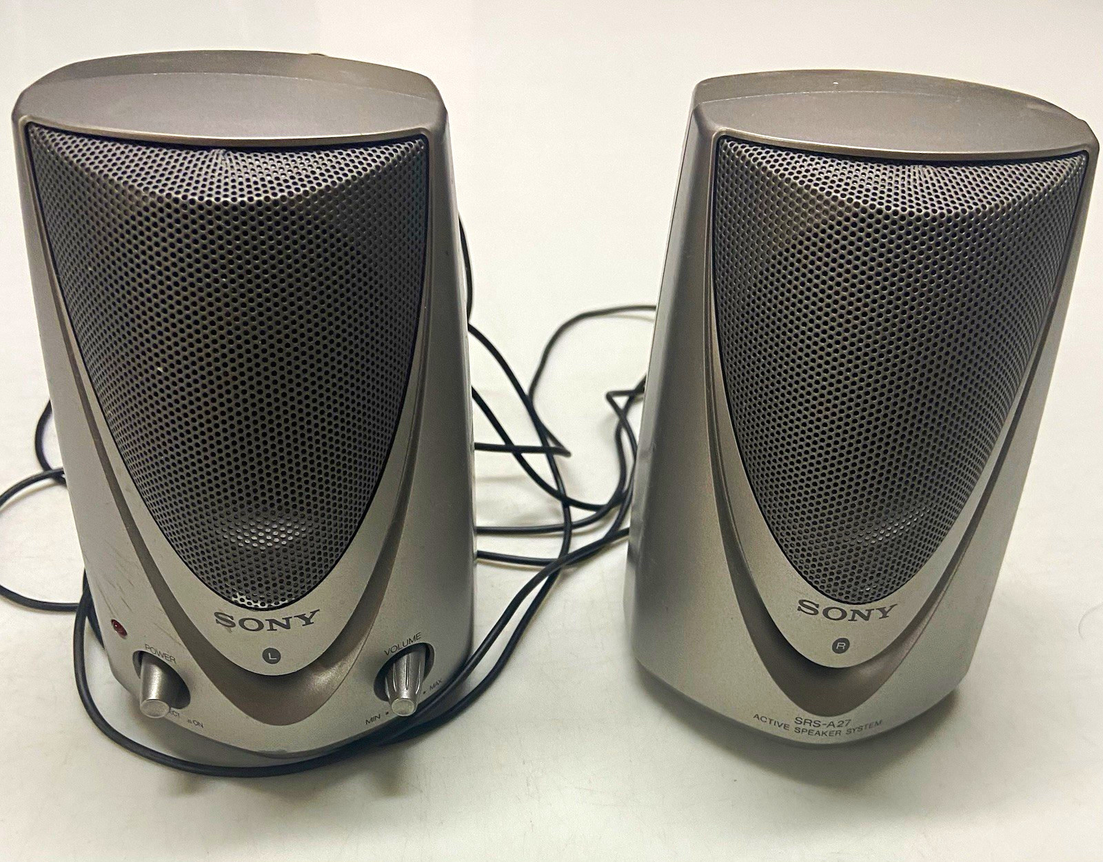 Sony SRS-A27 Wired 2.0 Channel Computer Speakers, Silver/Black