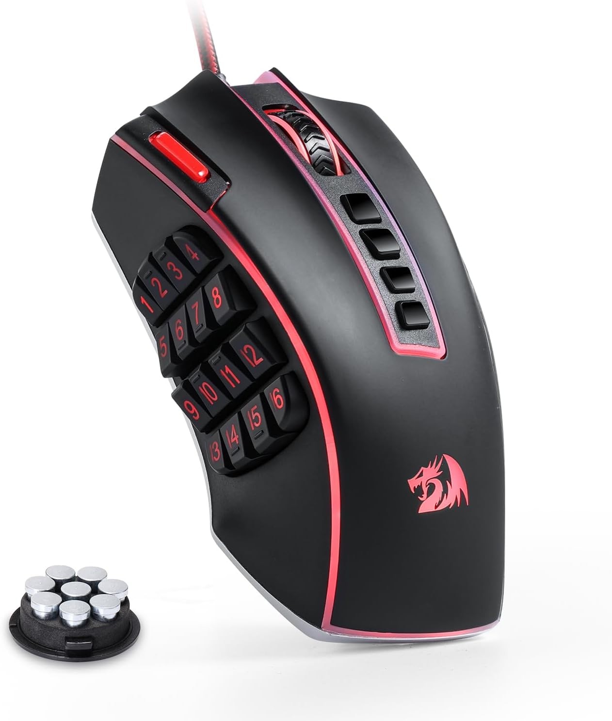Redragon M990 MMO Gaming Mouse, 32000 DPI High Precision Wired RGB Gamer Mouse