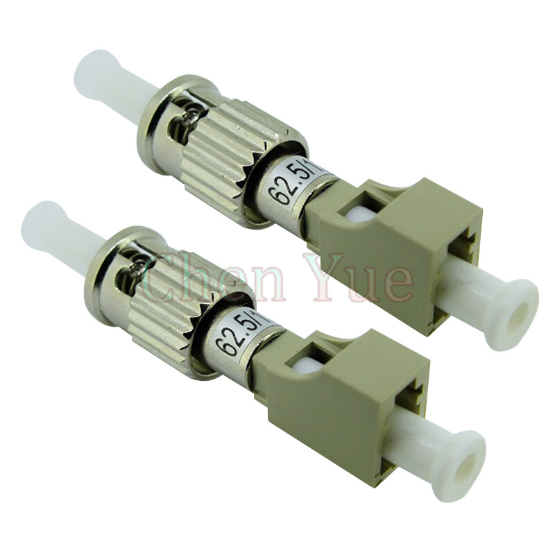 2pcs ST Male-LC UPC Female MM 62.5 Hybrid Fiber Optic Adapter Fiber Connector 