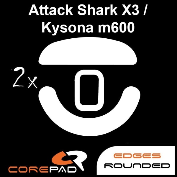 Corepad Skatez Attack Shark X3 Kysona M600 replacement mouse feet Hyperglides Teflon