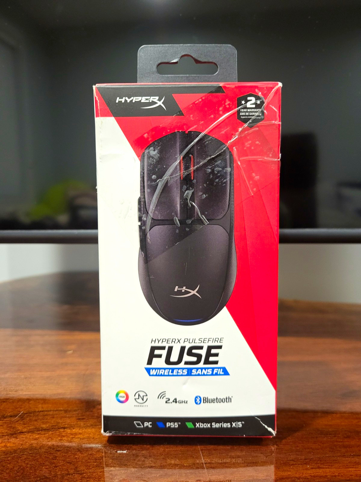 HyperX Pulsefire Fuse Wireless Gaming Mouse Bluetooth Optical 12000 DPI Black